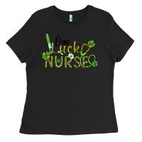Black one lucky nurse Ladies Tee - BarkalooDesign