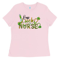 Bubblegum Pink one lucky nurse Ladies Tee - BarkalooDesign