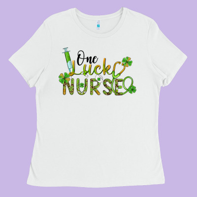 One Lucky Nurse Ladies Tee Designed By Barkaloodesign