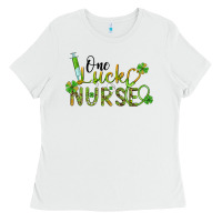White one lucky nurse Ladies Tee - BarkalooDesign