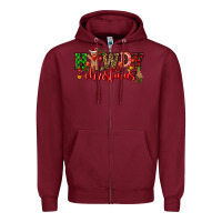 Burgundy howdy christmas gingerman bread with cowboy Zipper Hoodie - CowGirlArtShop