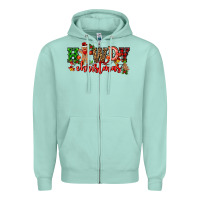 Seafoam howdy christmas gingerman bread with cowboy Zipper Hoodie - CowGirlArtShop