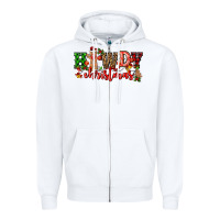 White howdy christmas gingerman bread with cowboy Zipper Hoodie - CowGirlArtShop
