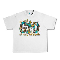 Lunar Rock With God All Things Are Possible With Cross Urban Heavy Tee - BundleAndBundleShop