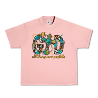 Salmon With God All Things Are Possible With Cross Urban Heavy Tee - BundleAndBundleShop