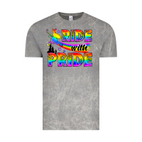 Cloud Rock Western LGBTQ+ Ride With Pride Vintage Tee - BundleAndBundleShop