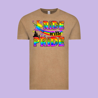Western Lgbtq+ Ride With Pride Vintage Tee Designed By Bundleandbundleshop