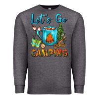 Charcoal Heather Let's Go Camping Coffee Mug Premium Sweatshirt - FaDigitalArtStudio
