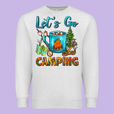 Let's Go Camping Coffee Mug Premium Sweatshirt Designed By Fadigitalartstudio