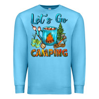 Ocean Blue Let's Go Camping Coffee Mug Premium Sweatshirt - FaDigitalArtStudio