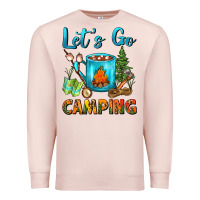 Pale Pink Let's Go Camping Coffee Mug Premium Sweatshirt - FaDigitalArtStudio