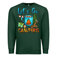 Sports Green Let's Go Camping Coffee Mug Premium Sweatshirt - FaDigitalArtStudio