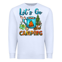 White Let's Go Camping Coffee Mug Premium Sweatshirt - FaDigitalArtStudio