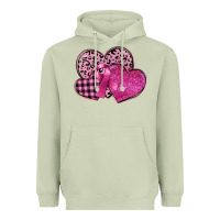Matcha breast cancer hearts Heavyweight Hoodie - FaDigitalArtStudio
