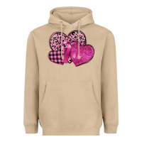 Mushroom breast cancer hearts Heavyweight Hoodie - FaDigitalArtStudio