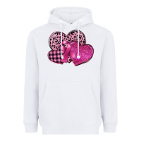 White breast cancer hearts Heavyweight Hoodie - FaDigitalArtStudio
