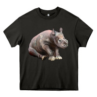Asphalt Baby Rhino Illustrations Heavy Core Tee - LillyAllenDesigns