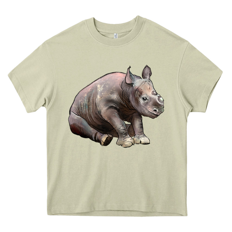 Baby Rhino Illustrations Heavy Core Tee by LillyAllenDesigns | Teevron