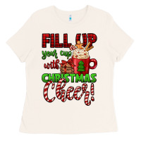 Bone fill up your cup with christmas cheer Ladies Tee - Jasminsmagicworld