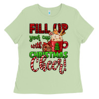 Matcha fill up your cup with christmas cheer Ladies Tee - Jasminsmagicworld