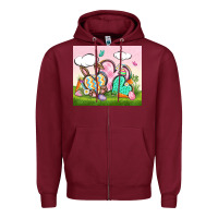 Burgundy easter Zipper Hoodie - CowGirlArtShop