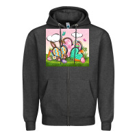 Charcoal Heather easter Zipper Hoodie - CowGirlArtShop