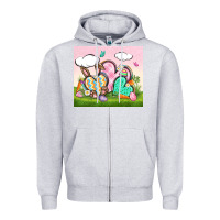 Heather Grey easter Zipper Hoodie - CowGirlArtShop