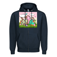 Navy easter Zipper Hoodie - CowGirlArtShop