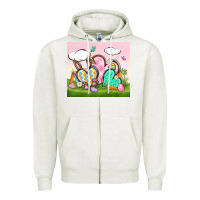 Oatmeal Heather easter Zipper Hoodie - CowGirlArtShop