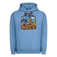 Pigment Pebble Blue summer min Urban Hoodie - CowhideDigitalArt