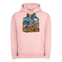 Pigment Salmon summer min Urban Hoodie - CowhideDigitalArt