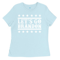 Baby Blue Let's Go Brandon Impeach Ladies Tee - Jasminsmagicworld