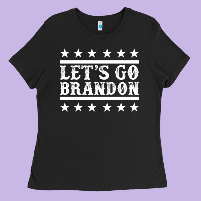Let's Go Brandon Impeach Ladies Tee Designed By Jasminsmagicworld