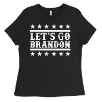 Black Let's Go Brandon Impeach Ladies Tee - Jasminsmagicworld