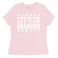 Bubblegum Pink Let's Go Brandon Impeach Ladies Tee - Jasminsmagicworld