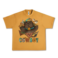 Peanut Butter Western Cowboy Portrait With Cactus Urban Heavy Tee - BundleAndBundleShop