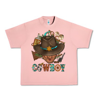 Salmon Western Cowboy Portrait With Cactus Urban Heavy Tee - BundleAndBundleShop