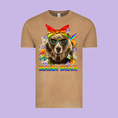 Mama Bear Pride Lgbtq+ Vintage Tee Designed By Bundleandbundleshop