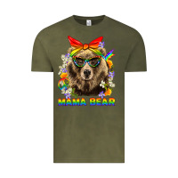 Vintage Olive Mama Bear Pride LGBTQ+ Vintage Tee - BundleAndBundleShop