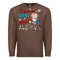 Chestnut I Run On Coffee And Baseball Frappe Premium Sweatshirt - FaDigitalArtStudio