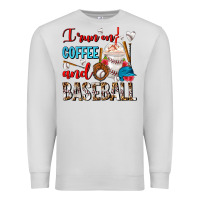 Dove Grey I Run On Coffee And Baseball Frappe Premium Sweatshirt - FaDigitalArtStudio