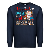 Navy I Run On Coffee And Baseball Frappe Premium Sweatshirt - FaDigitalArtStudio