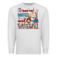 Oatmeal Heather I Run On Coffee And Baseball Frappe Premium Sweatshirt - FaDigitalArtStudio