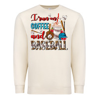 Sandshell I Run On Coffee And Baseball Frappe Premium Sweatshirt - FaDigitalArtStudio