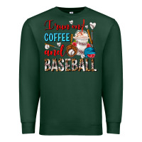 Sports Green I Run On Coffee And Baseball Frappe Premium Sweatshirt - FaDigitalArtStudio