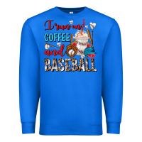 True Royal I Run On Coffee And Baseball Frappe Premium Sweatshirt - FaDigitalArtStudio