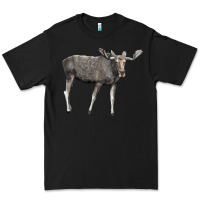 Black Moose Buck Deer Premium Tee - LillyAllenDesigns