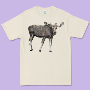 Moose Buck Deer Premium Tee Designed By Lillyallendesigns