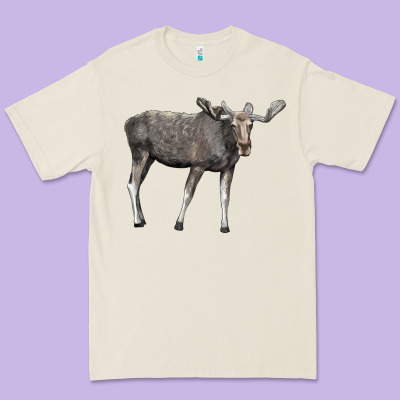 Moose Buck Deer Premium Tee Designed By Lillyallendesigns