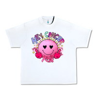 White hey cancer Urban Heavy Tee - JahusDesignShop